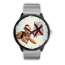 Load image into Gallery viewer, Airedale Terrier On Christmas Alabama Wrist Watch-Free Shipping