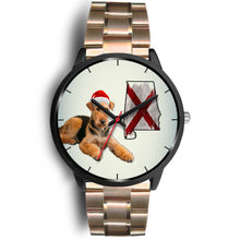 Load image into Gallery viewer, Airedale Terrier On Christmas Alabama Wrist Watch-Free Shipping