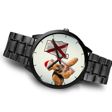 Load image into Gallery viewer, Airedale Terrier On Christmas Alabama Wrist Watch-Free Shipping