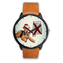 Load image into Gallery viewer, Airedale Terrier On Christmas Alabama Wrist Watch-Free Shipping