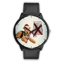 Load image into Gallery viewer, Airedale Terrier On Christmas Alabama Wrist Watch-Free Shipping