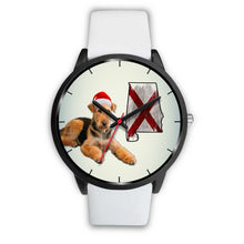 Load image into Gallery viewer, Airedale Terrier On Christmas Alabama Wrist Watch-Free Shipping