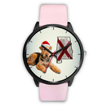 Load image into Gallery viewer, Airedale Terrier On Christmas Alabama Wrist Watch-Free Shipping
