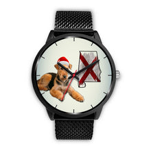 Load image into Gallery viewer, Airedale Terrier On Christmas Alabama Wrist Watch-Free Shipping