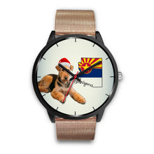 Load image into Gallery viewer, Airedale Terrier On Christmas Arizona Wrist Watch-Free Shipping