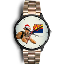 Load image into Gallery viewer, Airedale Terrier On Christmas Arizona Wrist Watch-Free Shipping