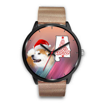 Load image into Gallery viewer, Akita Dog On Christmas Alabama Wrist Watch-Free Shipping