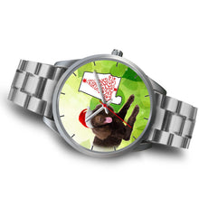 Load image into Gallery viewer, American Water Spaniel On Christmas Alabama Wrist Watch-Free Shipping