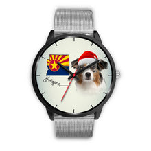 Load image into Gallery viewer, Australian Shepherd On Christmas Arizona Wrist Watch-Free Shipping