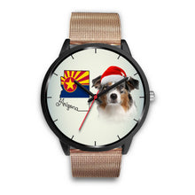 Load image into Gallery viewer, Australian Shepherd On Christmas Arizona Wrist Watch-Free Shipping