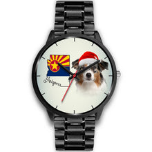 Load image into Gallery viewer, Australian Shepherd On Christmas Arizona Wrist Watch-Free Shipping