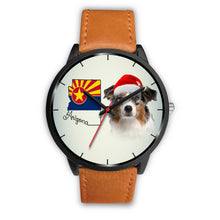 Load image into Gallery viewer, Australian Shepherd On Christmas Arizona Wrist Watch-Free Shipping