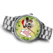 Load image into Gallery viewer, Australian Shepherd On Christmas Alabama Silver Wrist Watch-Free Shipping