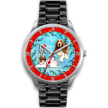 Load image into Gallery viewer, Amazing Basset Hound Dog Virginia Christmas Special Wrist Watch-Free Shipping