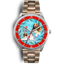 Load image into Gallery viewer, Amazing Basset Hound Dog Virginia Christmas Special Wrist Watch-Free Shipping