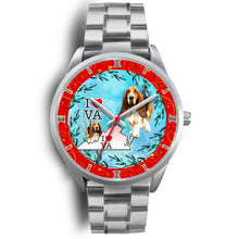 Load image into Gallery viewer, Amazing Basset Hound Dog Virginia Christmas Special Wrist Watch-Free Shipping