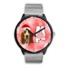 Load image into Gallery viewer, Basset Hound On Christmas Alabama Wrist Watch-Free Shipping