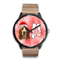 Load image into Gallery viewer, Basset Hound On Christmas Alabama Wrist Watch-Free Shipping