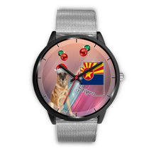 Load image into Gallery viewer, Belgian Malinois Dog On Christmas Arizona Wrist Watch-Free Shipping