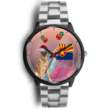 Load image into Gallery viewer, Belgian Malinois Dog On Christmas Arizona Wrist Watch-Free Shipping