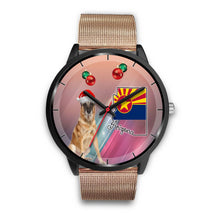 Load image into Gallery viewer, Belgian Malinois Dog On Christmas Arizona Wrist Watch-Free Shipping