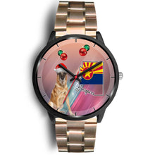 Load image into Gallery viewer, Belgian Malinois Dog On Christmas Arizona Wrist Watch-Free Shipping
