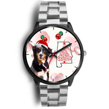 Load image into Gallery viewer, Bernese Mountain Dog On Christmas Alabama Wrist Watch-Free Shipping