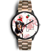 Load image into Gallery viewer, Bernese Mountain Dog On Christmas Alabama Wrist Watch-Free Shipping