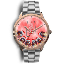 Load image into Gallery viewer, Bernese Mountain Dog On Christmas Alabama Golden Wrist Watch-Free Shipping