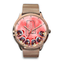 Load image into Gallery viewer, Bernese Mountain Dog On Christmas Alabama Golden Wrist Watch-Free Shipping
