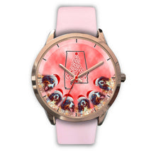 Load image into Gallery viewer, Bernese Mountain Dog On Christmas Alabama Golden Wrist Watch-Free Shipping