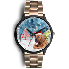 Load image into Gallery viewer, Bloodhound Dog On Christmas Alabama Wrist Watch-Free Shipping