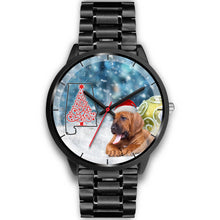 Load image into Gallery viewer, Bloodhound Dog On Christmas Alabama Wrist Watch-Free Shipping