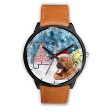 Load image into Gallery viewer, Bloodhound Dog On Christmas Alabama Wrist Watch-Free Shipping