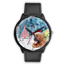 Load image into Gallery viewer, Bloodhound Dog On Christmas Alabama Wrist Watch-Free Shipping