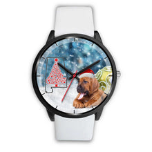 Load image into Gallery viewer, Bloodhound Dog On Christmas Alabama Wrist Watch-Free Shipping