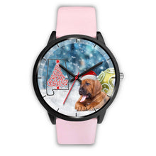 Load image into Gallery viewer, Bloodhound Dog On Christmas Alabama Wrist Watch-Free Shipping