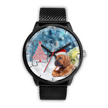 Load image into Gallery viewer, Bloodhound Dog On Christmas Alabama Wrist Watch-Free Shipping