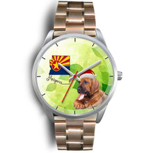 Load image into Gallery viewer, Bloodhound Dog On Christmas Arizona Wrist Watch-Free Shipping