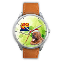Load image into Gallery viewer, Bloodhound Dog On Christmas Arizona Wrist Watch-Free Shipping