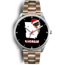 Load image into Gallery viewer, Australian Shepherd Dog Georgia Christmas Special Wrist Watch-Free Shipping