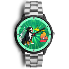 Load image into Gallery viewer, Bernese Mountain Dog Michigan Christmas Special Wrist Watch-Free Shipping