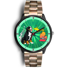 Load image into Gallery viewer, Bernese Mountain Dog Michigan Christmas Special Wrist Watch-Free Shipping