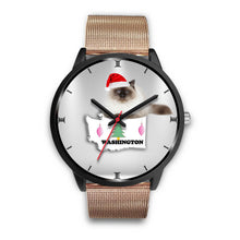 Load image into Gallery viewer, Birman Cat Washington Christmas Special Wrist Watch-Free Shipping
