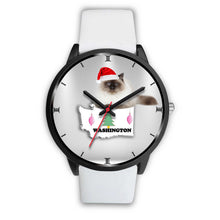 Load image into Gallery viewer, Birman Cat Washington Christmas Special Wrist Watch-Free Shipping