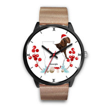 Load image into Gallery viewer, American Water Spaniel Georgia Christmas Special Wrist Watch-Free Shipping