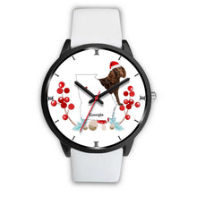 Load image into Gallery viewer, American Water Spaniel Georgia Christmas Special Wrist Watch-Free Shipping
