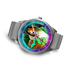 Load image into Gallery viewer, Amazing Rough Collie Dog Art Michigan Christmas Special Wrist Watch-Free Shipping