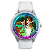 Load image into Gallery viewer, Amazing Rough Collie Dog Art Michigan Christmas Special Wrist Watch-Free Shipping