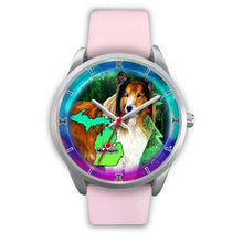 Load image into Gallery viewer, Amazing Rough Collie Dog Art Michigan Christmas Special Wrist Watch-Free Shipping